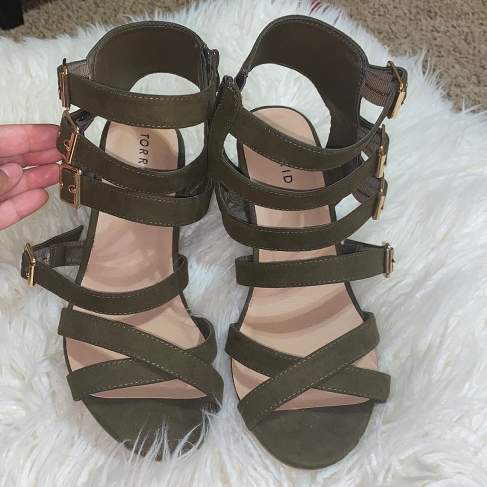 Green Torrid buckled heels